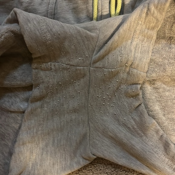 lou and grey Casual Gray Shorts with Neon Yellow Drawstring - Picture 3 of 4